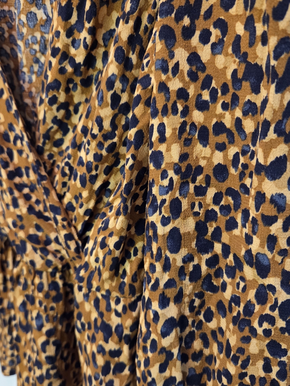 Modern Identity Design Leopard Print Crossover Wrap Peplum Blouse Size - Picture 4 of 7